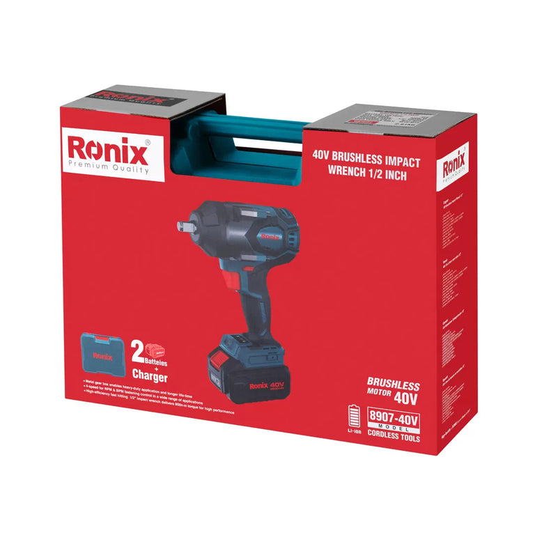 40V-Brushless-Cordless-impact-wrench-kit-1/2-inch-800N-m view 13