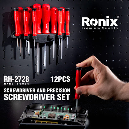 Screwdriver and Precision Screwdriver Set – 12Pcs — Ronix tool view 9 | Authorized distributor KSA