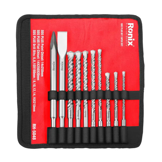 10pcs SDS Plus Bit Set — Ronix professional sds drill bits | BRO Global Saudi Arabia
