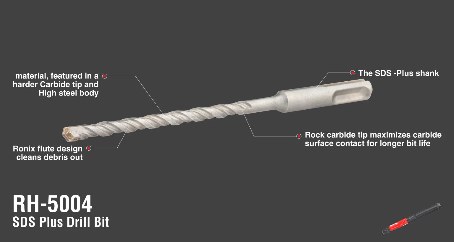 SDS Plus Drill Bit 6x160 mm