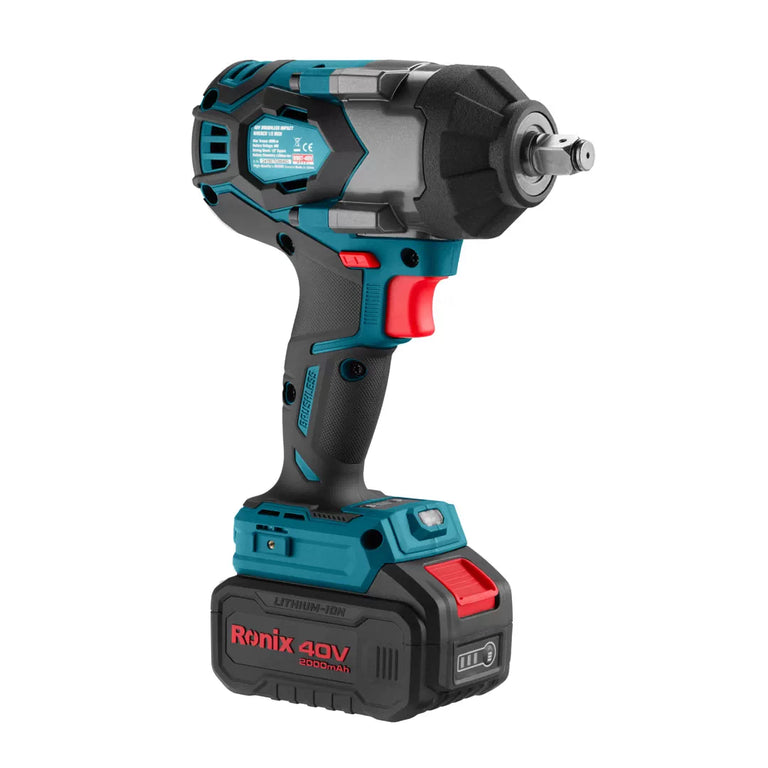 40V-Brushless-Cordless-impact-wrench-kit-1/2-inch-800N-m view 2